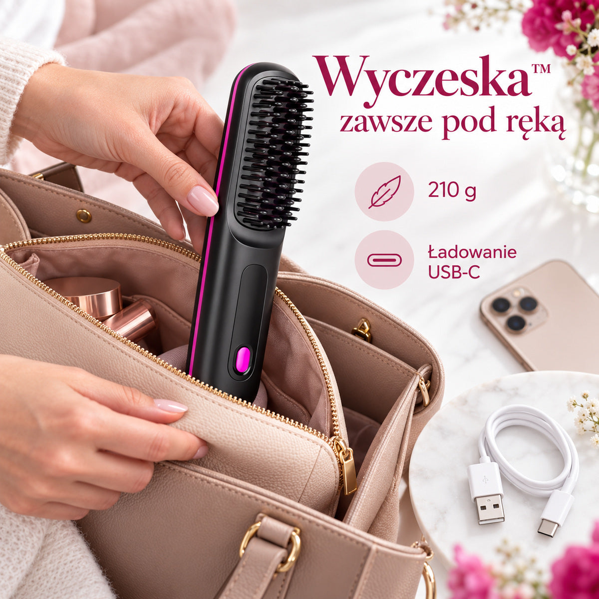Wyczeska™ — Gładkie i lśniące włosy jednym ruchem szczotki, gdziekolwiek jesteś — grafika 4